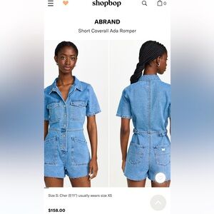 Abrand Ada Coverall Denim Romper